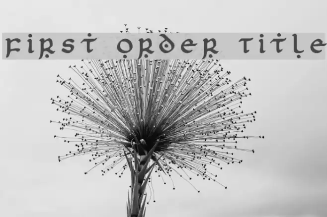 First Order Title Font examples