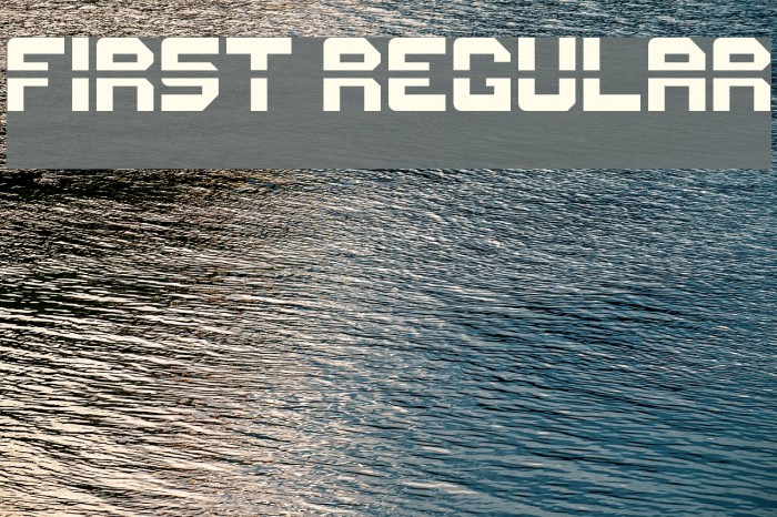 First Regular Font examples