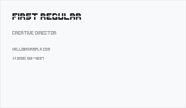 First Regular Business Card