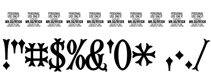 First Reign PERSONAL USE ONLY Bold Font OTHER CHARS