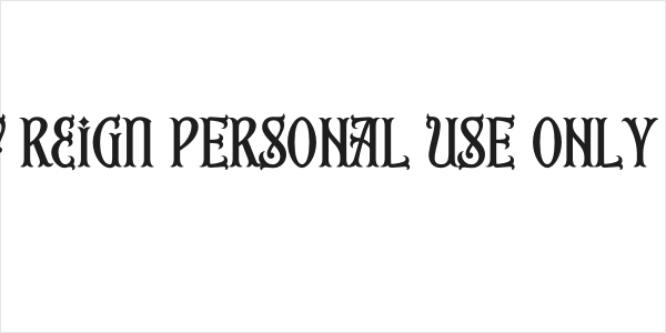First Reign PERSONAL USE ONLY Bold Logo