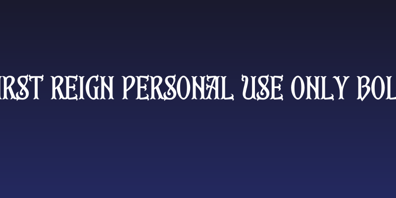 First Reign PERSONAL USE ONLY Bold Social Header