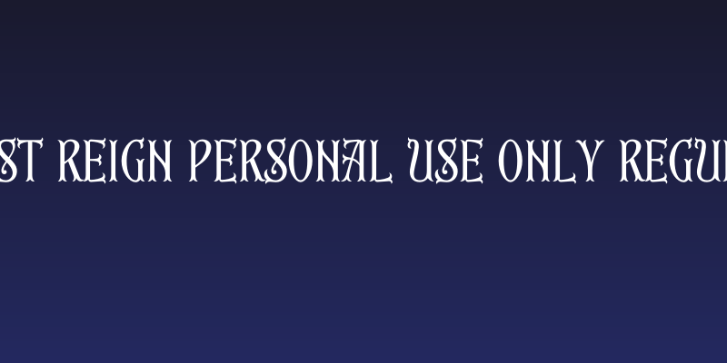 First Reign PERSONAL USE ONLY Regular Social Header