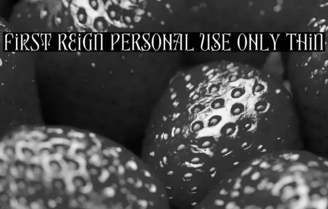 First Reign PERSONAL USE ONLY Thin Font examples