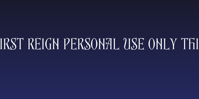 First Reign PERSONAL USE ONLY Thin Social Header