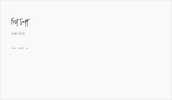 First Script Business Card