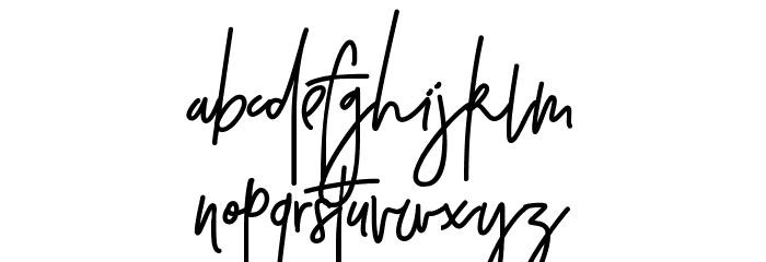 First Script Font LOWERCASE