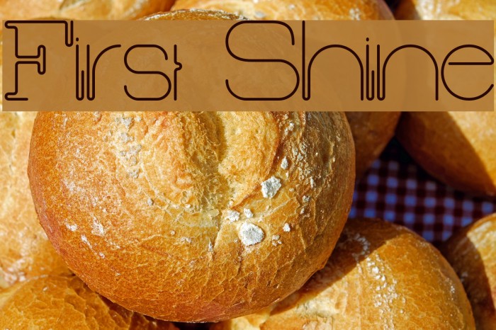 First Shine Font examples