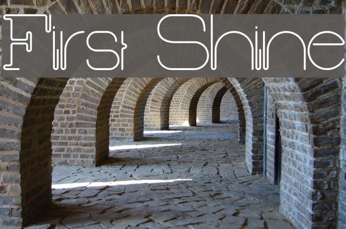 First Shine Font examples
