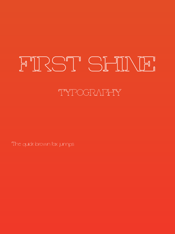 First Shine Poster