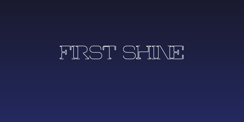 First Shine Social Header