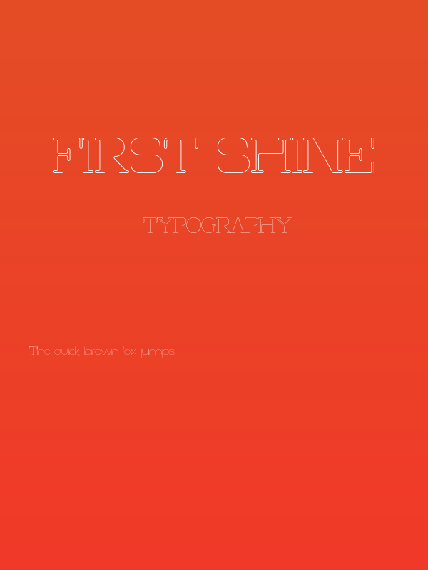 First Shine Poster