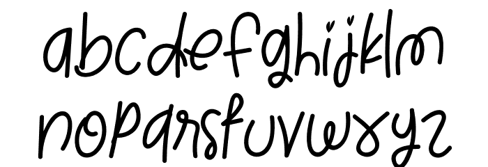 First Stroke Font LOWERCASE