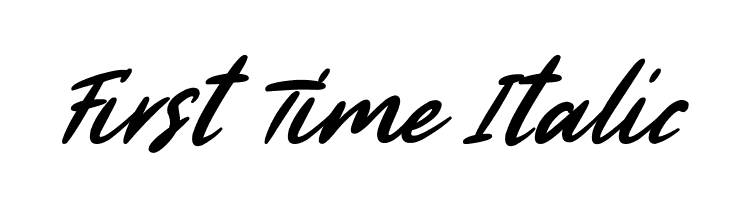 First Time Italic  font caratteri gratis