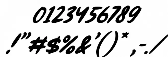 First Time Italic Font OTHER CHARS