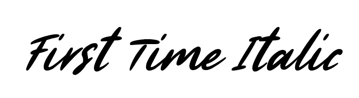 First Time Italic  Frei Schriftart Herunterladen