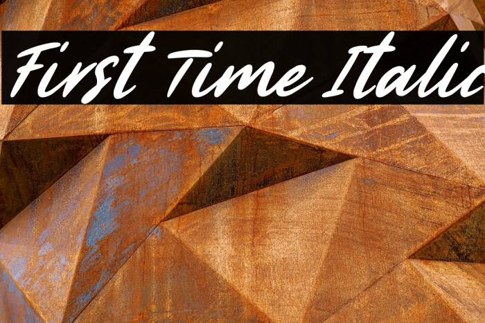 First Time Italic Example 2