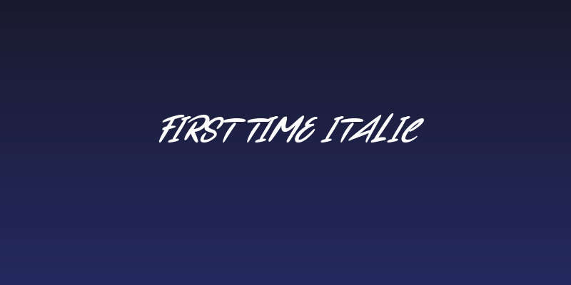 First Time Italic Social Header