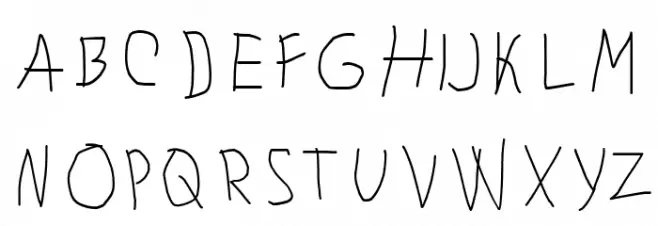 First Time Writing! Шрифта ВЕРХНИЙ