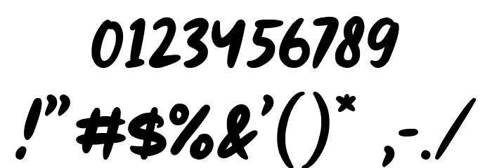 First Time Font OTHER CHARS