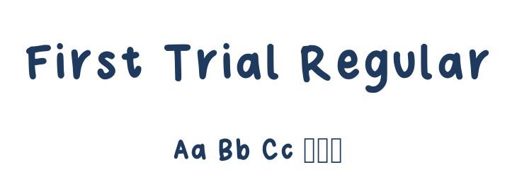 First Trial Regular Font Preview