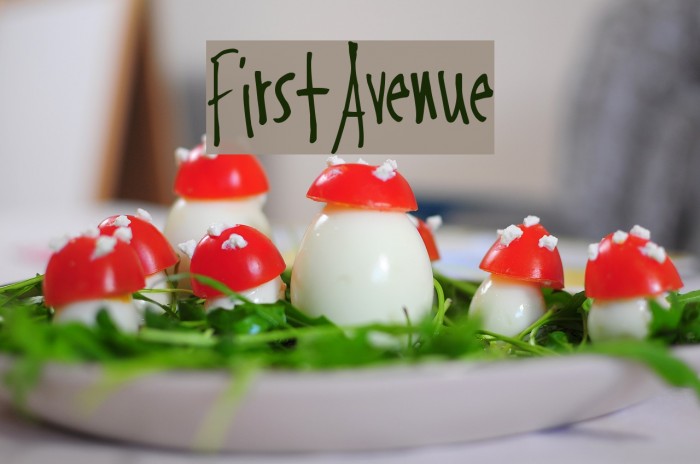 FirstAvenue Font examples