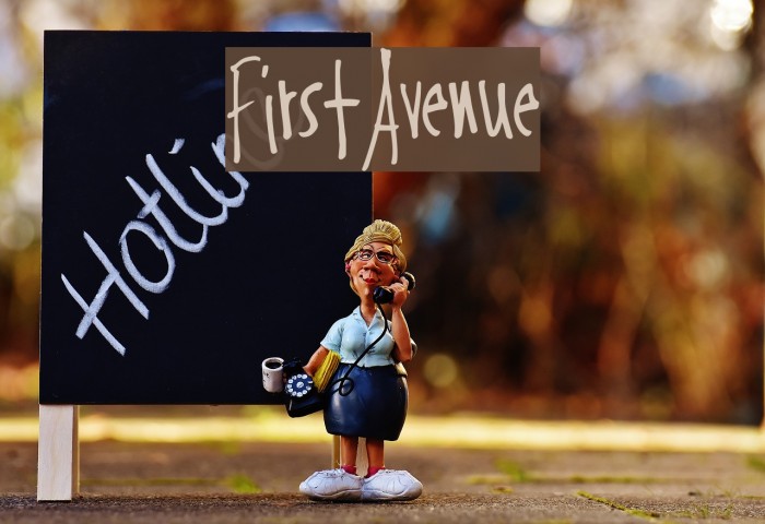 FirstAvenue Font examples