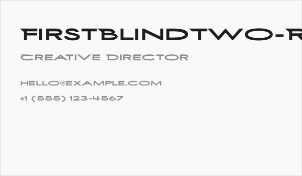 FirstBlindTwo-Regular Business Card