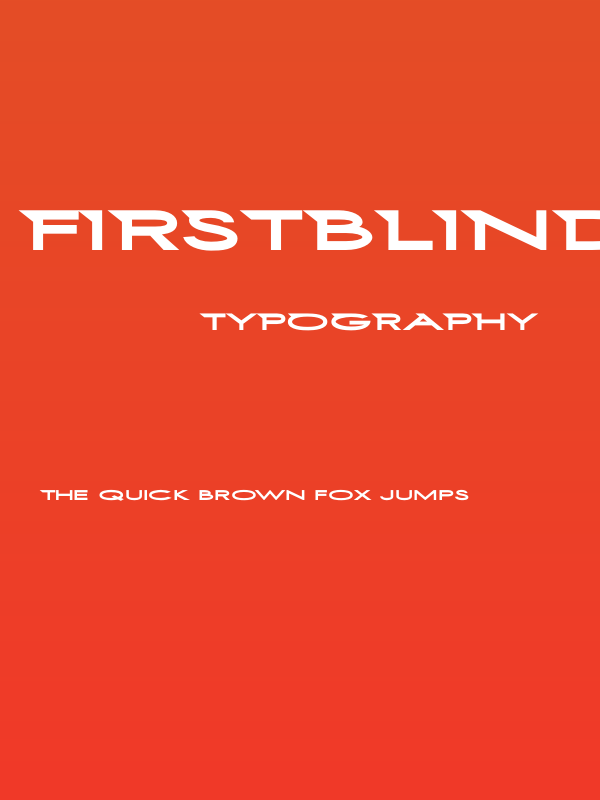 FirstBlindTwo-Regular Poster