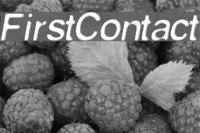 FirstContact Schriftart examples