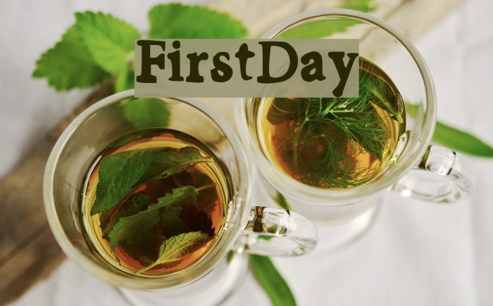 FirstDay Font examples