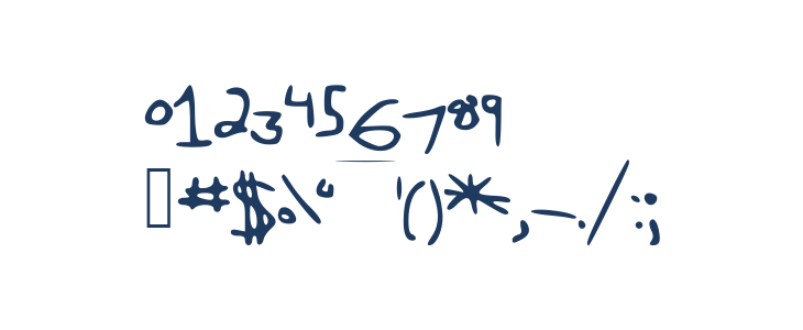 FirstFont Other Characters