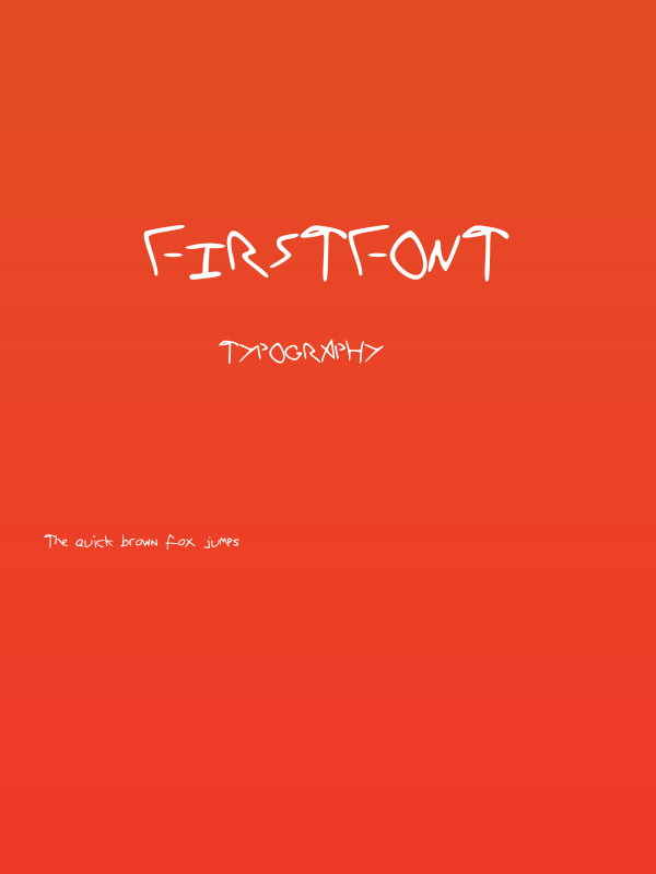 FirstFont Poster