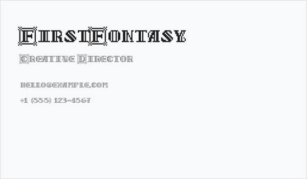 FirstFontasy Business Card