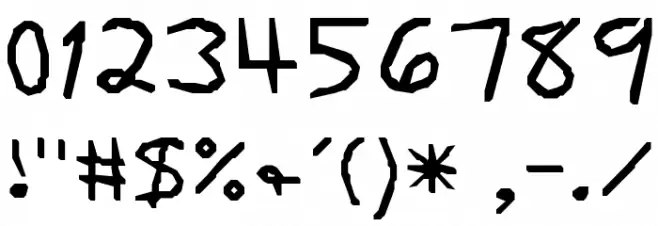 FirstGrader-Normal Font OTHER CHARS