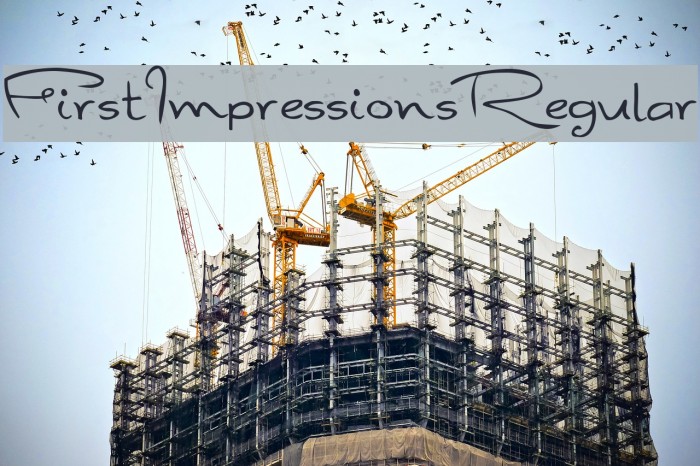 FirstImpressions-Regular Font examples
