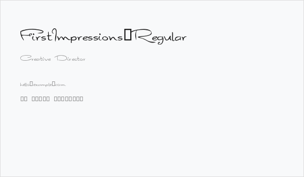 FirstImpressions-Regular Business Card