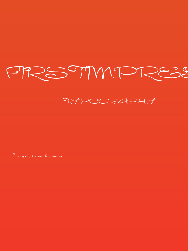 FirstImpressions-Regular Poster