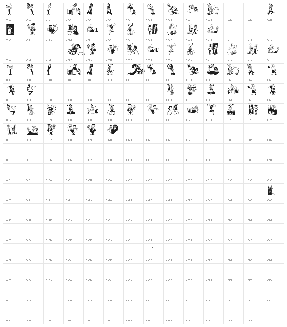FirstLove Character Map