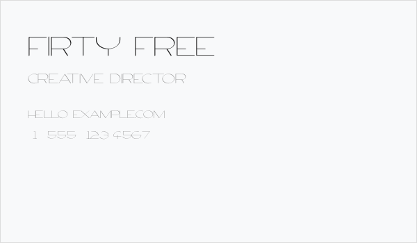 Firty-Free Business Card