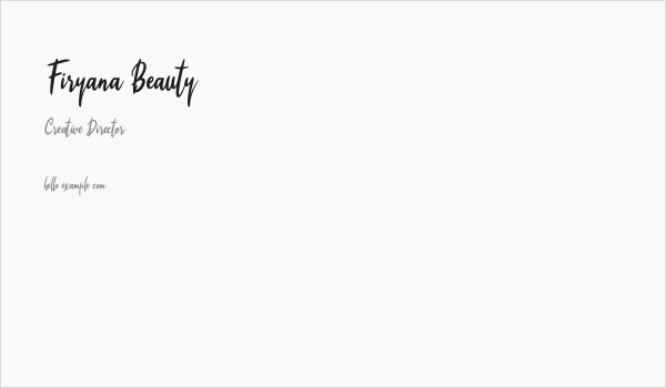 Firyana Beauty Business Card