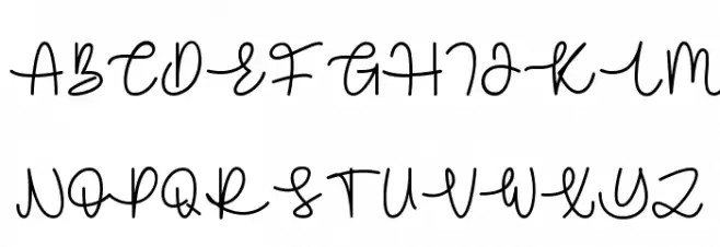 Fiselya フォント 大文字