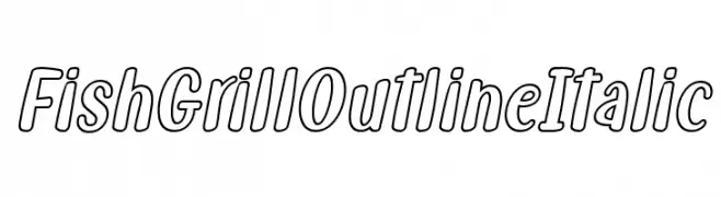 Fish Grill Outline Italic  Fuentes Gratis Descargar