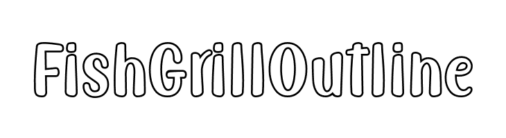 Fish Grill Outline  font caratteri gratis