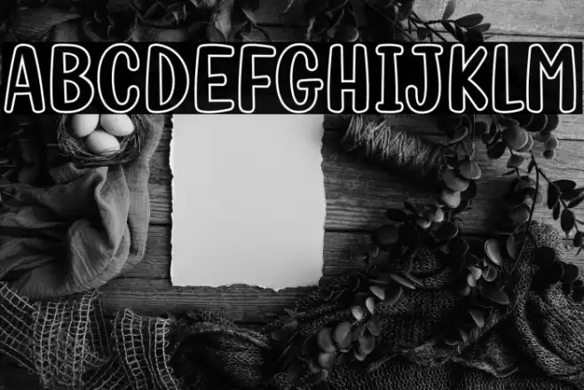 Fish Grill Outline Font examples