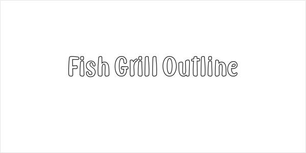 Fish Grill Outline Logo