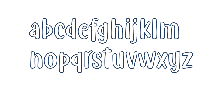 Fish Grill Outline Lowercase