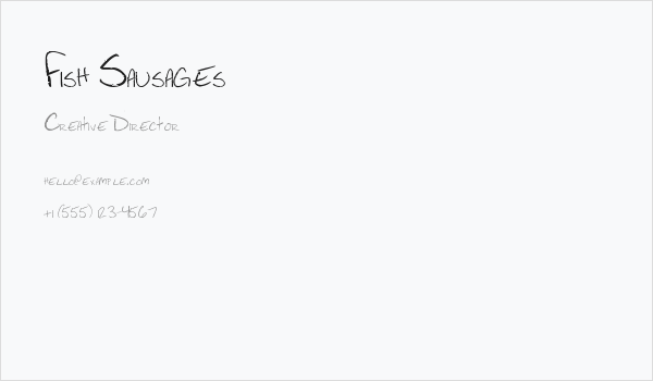 Fish Sausages Business Card