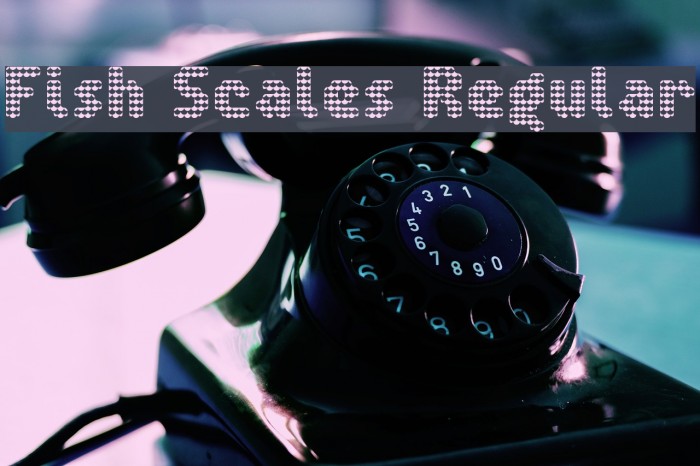Fish Scales Regular Font examples