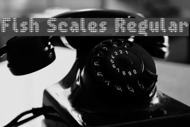 Fish Scales Regular Font examples